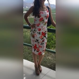 Spring Stretchy Lined Dress, Used Once